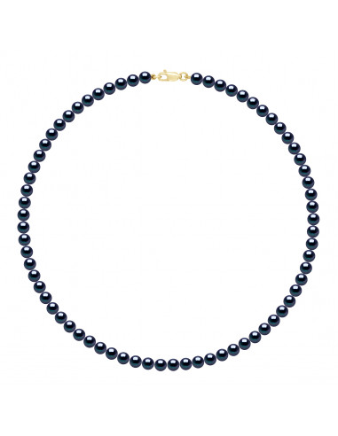 Colliers Rangs de Perles Rondes - Tailles de 4 à 7 mm - 42 cm - Mousqueton - Or 750 - SAINT CLOUD