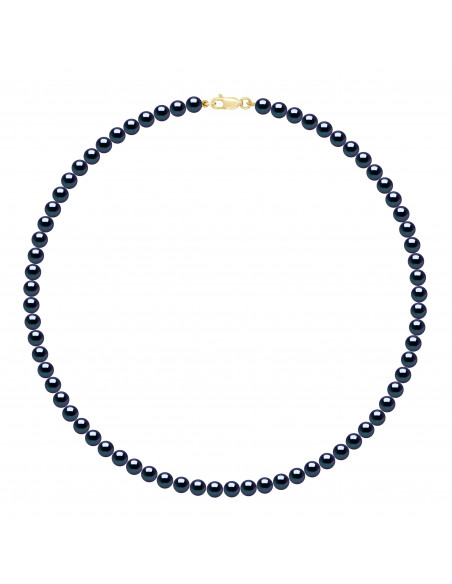 Colliers Rangs de Perles Rondes - Tailles de 4 à 7 mm - 42 cm - Mousqueton - Or 750 - SAINT CLOUD
