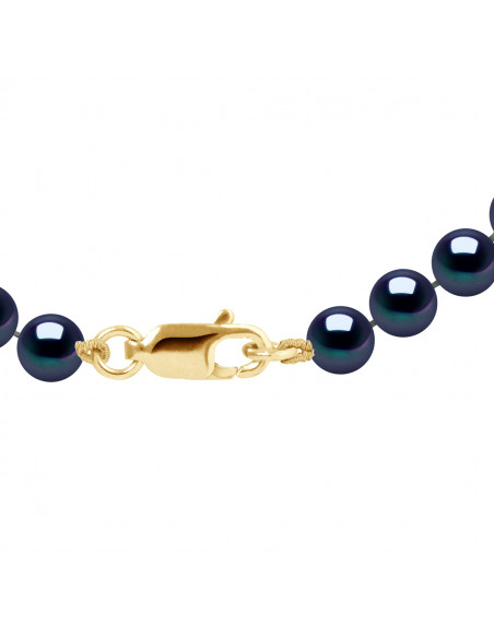 Colliers Rangs de Perles Rondes - Tailles de 4 à 7 mm - 42 cm - Mousqueton - Or 750 - SAINT CLOUD