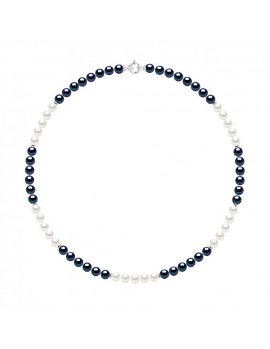 Colliers Rangs de Perles Rondes 6-7 mm - Anneau Marin Prestige - Or 375 - ALESIA