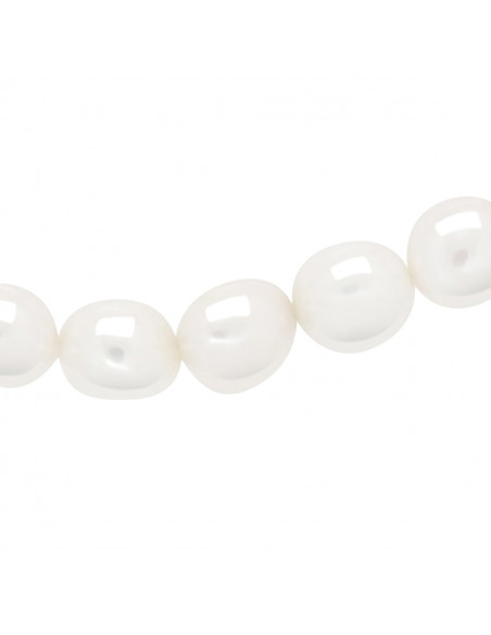 Colliers Rangs de Perles d'Eau Douce Baroques - Tailles de 6 à 9 mm - 45 cm - Anneau Marin - Or 375 - MARAIS