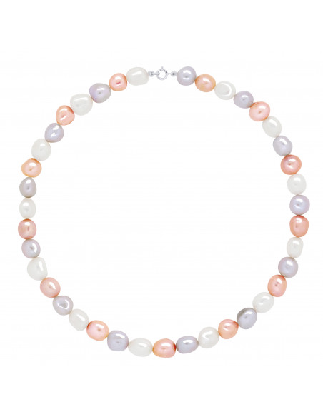 Baroque Freshwater Bead Necklaces - Sizes from 6 to 9 mm - 45 cm - Spring Ring - Gold 375 - Sorbonne