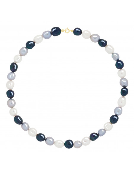 Baroque Freshwater Bead Necklaces - Sizes from 6 to 9 mm - 45 cm - Spring Ring - Gold 375 - Sorbonne