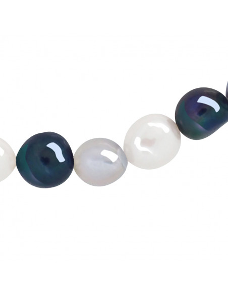 Colliers Rangs de Perles d'Eau Douce Baroques - Tailles de 6 à 9 mm - 45 cm - Anneau Ressort - Or 375 - SORBONNE