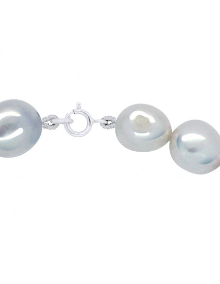 Colliers Rangs de Perles d'Eau Douce Baroques - Tailles de 6 à 9 mm - 45 cm - Anneau Ressort - Or 375 - SORBONNE