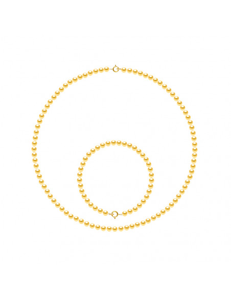 Parure Colliers et Bracelets - Tailles de 4 à 6 mm - Anneau Ressort - Or 375 - MONTMARTRE