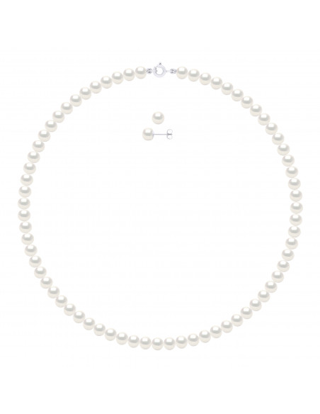 Necklaces and Earrings - Sizes from 6 to 9 mm - Ergonomic Clasp - Gold 750 - Monceau