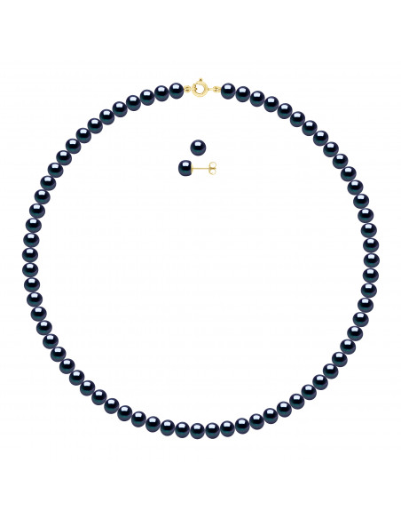 Necklaces and Earrings - Sizes from 6 to 9 mm - Ergonomic Clasp - Gold 750 - Monceau