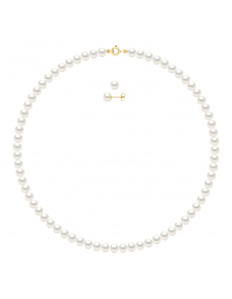 Necklaces and Earrings - Sizes from 6 to 9 mm - Ergonomic Clasp - Gold 750 - Monceau