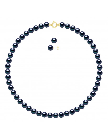 Necklaces and Earrings - Sizes from 8 to 10 mm - Marine ring - Gold 750 - Beaugrenelle