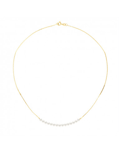 Colliers Chaîne 15 Perles Rondes 3-4 mm -...