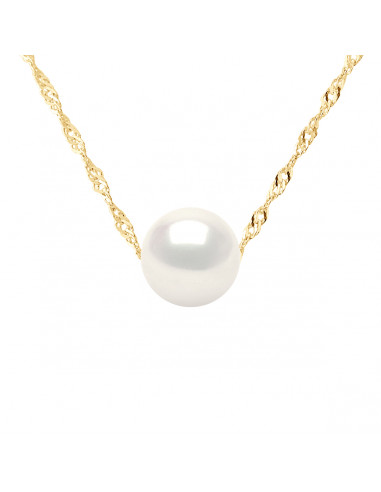 Colliers Chaines Perles Rondes - Tailles de 7 à 11 mm - Chaine Singapour - Or 375 - AUTEUIL