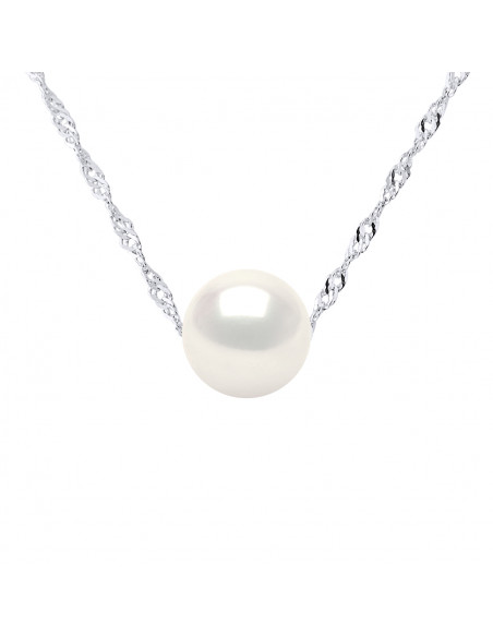 Necklaces Chain Round Beads - Sizes from 7 to 11 mm - Chain Singapore - Gold 375 - Auteuil