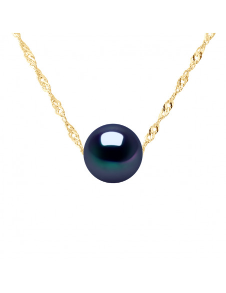 Necklaces Chain Round Beads - Sizes from 7 to 11 mm - Chain Singapore - Gold 375 - Auteuil