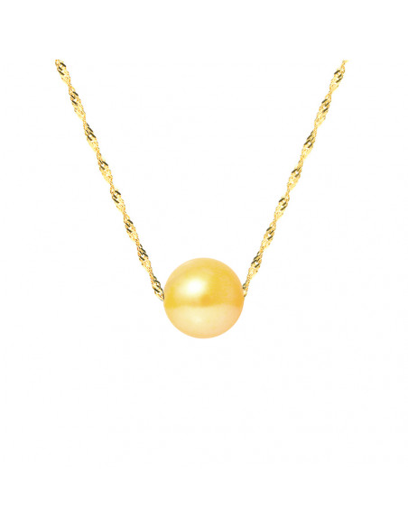 Necklaces Chain Round Beads - Sizes from 7 to 11 mm - Chain Singapore - Gold 375 - Auteuil