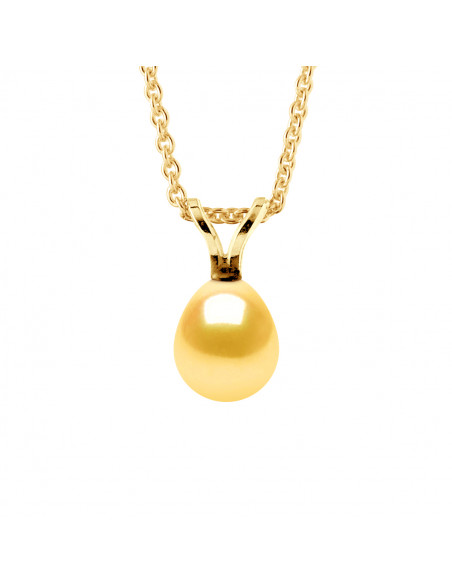 Pendentifs Perle Poire - Tailles de 5 à 8 mm - Chaîne Offerte - Or 750 - BELLEVILLE