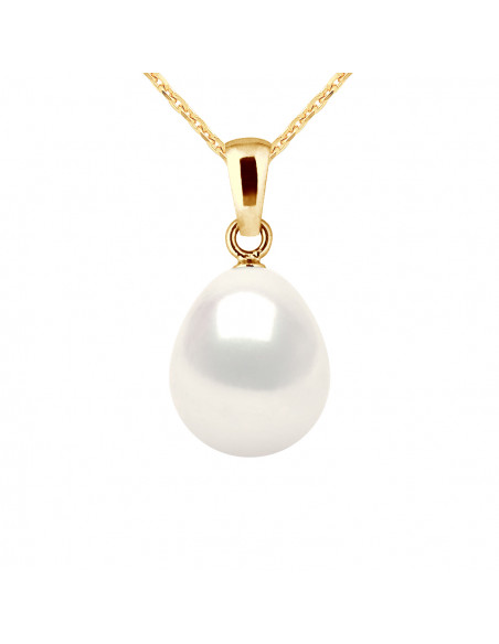 Pendentifs Perle Poire - Tailles de 7 à 11 mm - Chaîne Offerte - Or 750 - VINCENNES