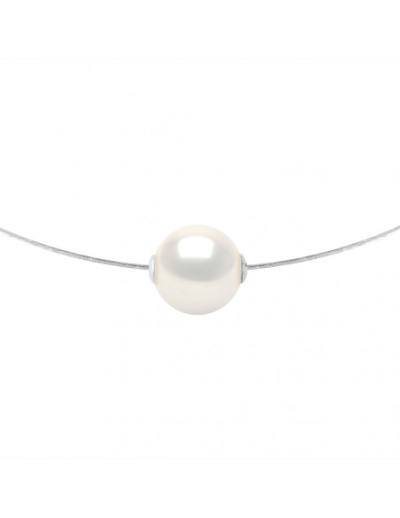 Round Pearl Cable Necklace - 9 to 13 mm Size - Gold 375 - Royal Port