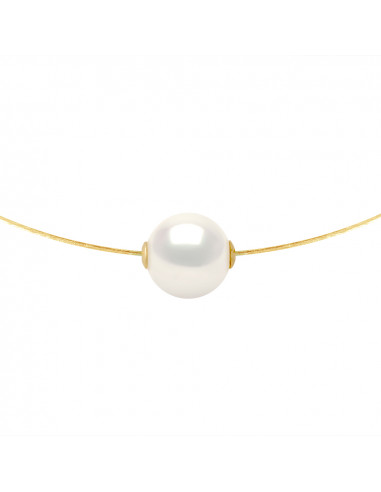 Collier Câble Perle Ronde - Tailles de 9 à 13 mm - Or 750 - WAGRAM