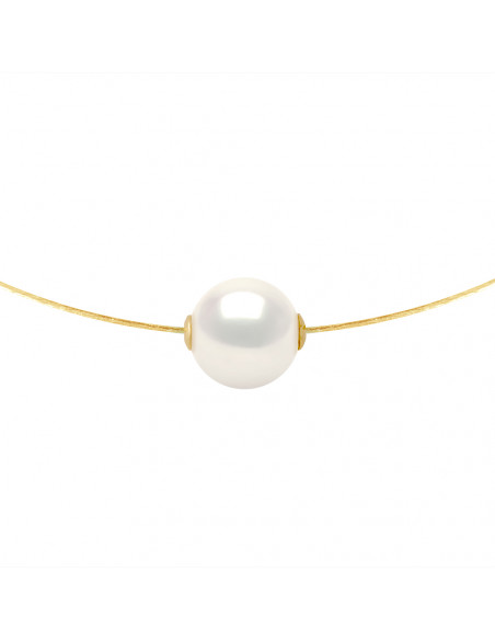 Round Pearl Cable Necklace - Sizes from 9 to 13 mm - Gold 750 - Wagram