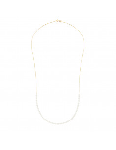 Necklace Chain 50 round beads 3-4 mm - 60 cm - Chain...