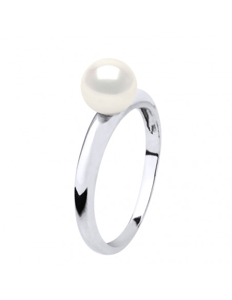 Round pearl ring 6-7 mm - Rush Gold 750 - Bastille