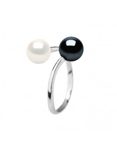 Bague TOI & MOI - Perles Rondes 7-8 mm - Or 750...
