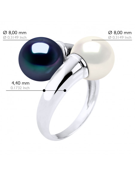 Bague TOI & MOI - Perles Rondes 8-9 mm - Or 375 - COMPIEGNE