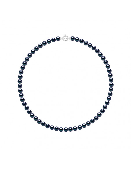 Bead Ring Necklaces Semi Round / Round - Sizes 5 to 8 mm - 42 cm - Ring Marin - Silver 925 - BIARRITZ