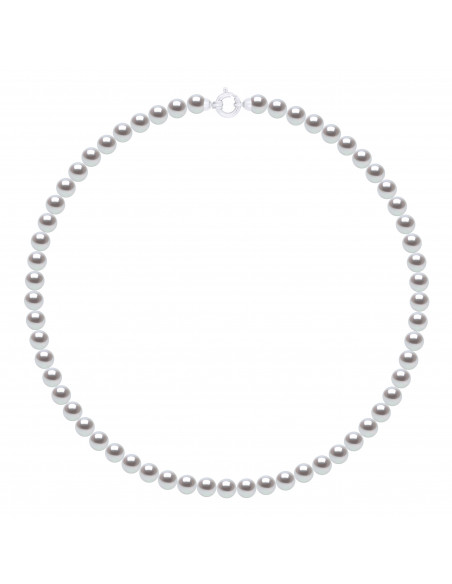 Bead Ring Necklaces Semi Round / Round - Sizes 5 to 8 mm - 42 cm - Ring Marin - Silver 925 - BIARRITZ