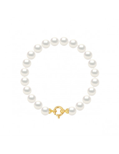 Bracelets Rangs de Perles Rondes - Tailles de 5 à 7 mm - Anneau Marin - Or 750 - VENDOME