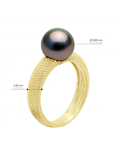 Bague Jonc Prestige - Perle de Tahiti Ronde 8-9...