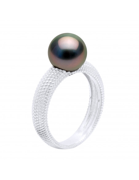Jonc Prestige ring - Tahiti Pearl Round 8-9 mm - Gold 375 - RANGIROA