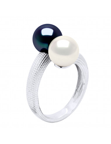 Bague TOI & MOI - Perles Rondes 8-9 mm - Joaillerie Or 375 - DAUPHINE