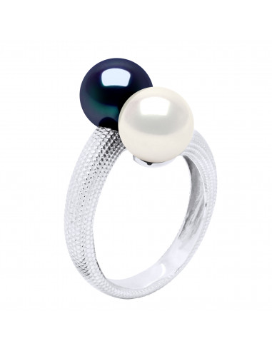 Bague TOI & MOI - Perles Rondes 8-9 mm -...