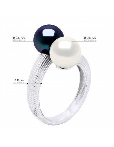 Bague TOI & MOI - Perles Rondes 8-9 mm - Joaillerie Or 750 - SORBONNE