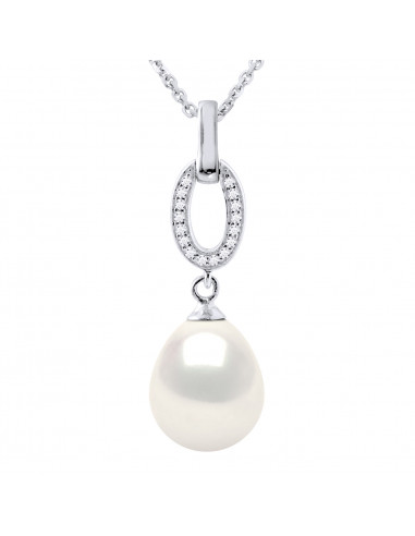 Collier Joaillerie Perle Poire 9-10 mm -...