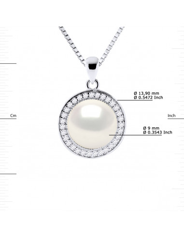 Necklace Jewelry Pearl Button 10-11 mm -...