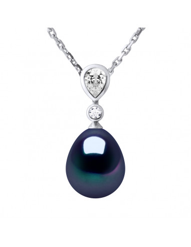 Collier Joaillerie Perle Poire 8-9 mm -...