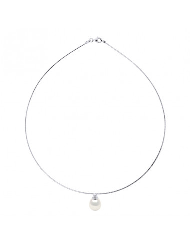 Collier Oméga Perle Poire 10-11 mm - Plusieurs...