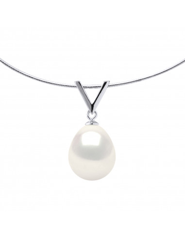 Collier Oméga Perle Poire 10-11 mm - Plusieurs Coloris - Argent 925 - HARFLEUR