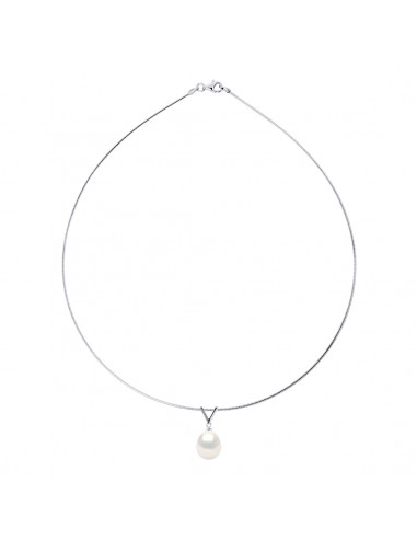 Collier Oméga Perle Poire 10-11 mm - Plusieurs...