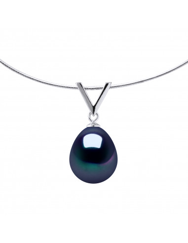 Collier Oméga Perle Poire 10-11 mm - Plusieurs...