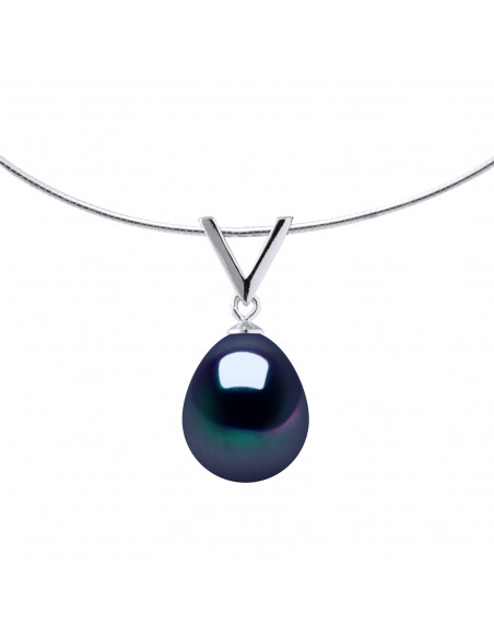 Collier Oméga Perle Poire 10-11 mm - Plusieurs Coloris - Argent 925 - HARFLEUR
