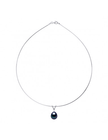 Collier Oméga Perle Poire 10-11 mm - Plusieurs...