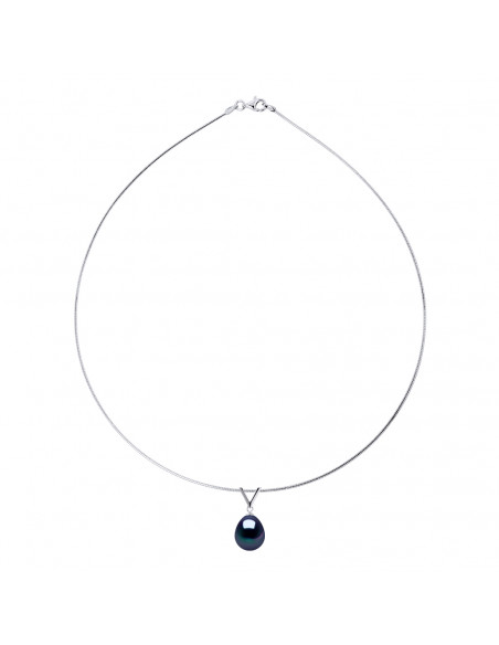 Collier Oméga Perle Poire 10-11 mm - Plusieurs Coloris - Argent 925 - HARFLEUR
