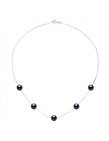 Necklaces Chainage 5 round beads 7-8 mm -...