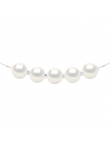 Necklaces Chainage 5 round beads 9-10 mm -...