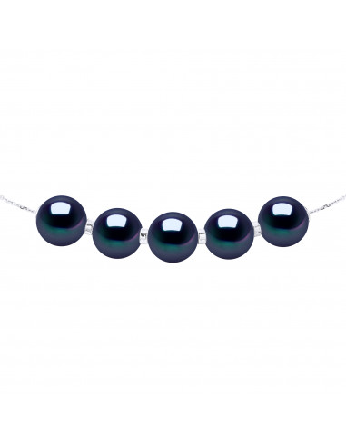 Necklaces Chainage 5 round beads 9-10 mm -...