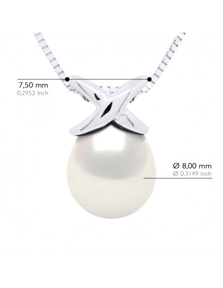 Colliers Noeud Perle Ovale 8-9 mm - Plusieurs Coloris - Or 750 - ORLEANS